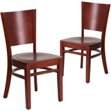 English Elm EE1247 Traditional Commercial Grade Wood Restaurant Chair Mahogany Wood Seat/Mahogany Wood Frame EEV-11465