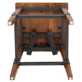 English Elm EE1060 Industrial Commercial Grade Wood Restaurant Chair - Set of 2 Walnut EEV-10753