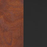 English Elm EE1057 Transitional Commercial Grade Metal/Wood Restaurant Barstool - Set of 2 Walnut Wood Back/Black Vinyl Seat EEV-10746