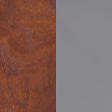 English Elm EE2864 Transitional Commercial Grade Metal/Wood Restaurant Barstool Walnut Wood Back/Gray Vinyl Seat EEV-17099