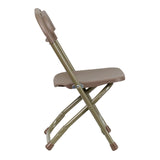 English Elm EE1064 Contemporary Commercial Grade Kids Plastic Folding Chair Brown EEV-10759