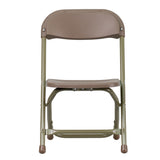 English Elm EE1064 Contemporary Commercial Grade Kids Plastic Folding Chair Brown EEV-10759