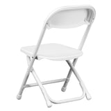 English Elm EE1064 Contemporary Commercial Grade Kids Plastic Folding Chair - Set of 2 White EEV-10761