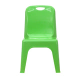 English Elm EE1069 Modern Commercial Grade Plastic Stack Chair - Set of 2 Green EEV-10779