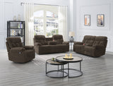 New Classic Furniture Bravo Console Loveseat with Dual Recliners Charcoal U1165-25-SLP