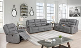 Granada Console Loveseat with Power Footrest Gray