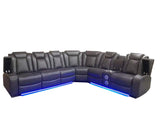 New Classic Furniture Orion Laf Sofa with Dual Recliner Black U1769-30L-BLK