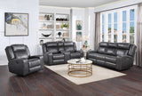 New Classic Furniture Atticus Dual Recliner Sofa with Power Hr &Fr Charcoal U2413-30P2-CHR