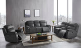 New Classic Furniture Tango Console Loveseat with Speaker & Power Footrest Shadow U396-25P1-SHW