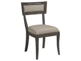 Cohesion Program Aperitif Side Chair - Elegant Mahogany Design with Upholstered Seat & Antique Trim