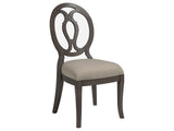 Cohesion Program Axiom Side Chair - Stylish Mahogany Design with Soft Upholstered Seat in Greige