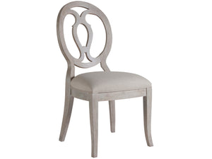 Cohesion Axiom Side Chair - Casual Mahogany Design in Bianco Finish with Soft Upholstered Seat