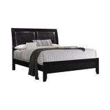 Briana Casual Upholstered Panel Bed Black