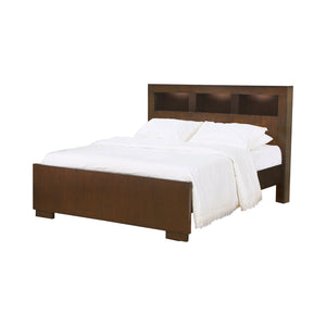 Jessica Contemporary Bed with Storage Headboard Cappuccino