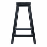 Winsome Wood Satori Saddle Seat Counter Stool, Black 20084-WINSOMEWOOD