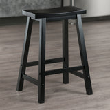 Winsome Wood Satori Saddle Seat Counter Stool, Black 20084-WINSOMEWOOD