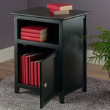 Winsome Wood Henry Accent Table, Nightstand, Black 20115-WINSOMEWOOD