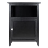 Winsome Wood Henry Accent Table, Nightstand, Black 20115-WINSOMEWOOD