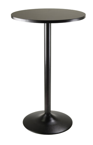 Winsome Wood Obsidian Round Pub Table, Black 20123-WINSOMEWOOD