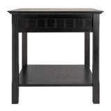 Winsome Wood Timber Accent End Table with Drawer, Black 20124-WINSOMEWOOD