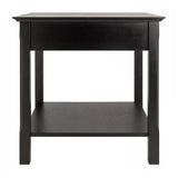 Winsome Wood Timber Accent End Table with Drawer, Black 20124-WINSOMEWOOD