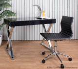 Luster Contemporary Desk in Black by LumiSource