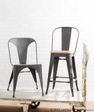 Austin Industrial Dining Chair in Matte Grey by LumiSource - Set of 2