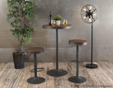 Dakota Industrial Adjustable Bar / Dinette Table in Grey and Brown by LumiSource
