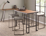 Roman Industrial Counter Table in Grey and Natural by LumiSource