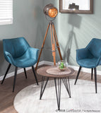 Wrangler Industrial Accent Chair in Blue by LumiSource - Set of 2