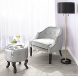 Sofia Contemporary Accent Chair in Silver Velvet by LumiSource
