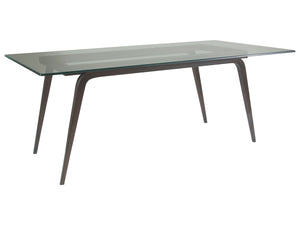 Metal Designs Mitchum Rectangular Dining Table With Glass Top