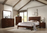 Serinity Casual Panel Bed with Cut-out Headboard Rich Merlot