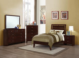 Serinity Casual Panel Bed with Cut-out Headboard Rich Merlot