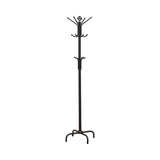 Contemporary 12-Hook Coat Rack in Black - Sleek, Elegant Design for Entryway or Mudroom Style