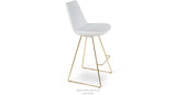 Eiffel Wire Stool White PPM Gold