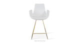 Eiffel Arm Wire Stool White PPM Gold