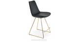 Eiffel Wire Counter Black Leather Gold