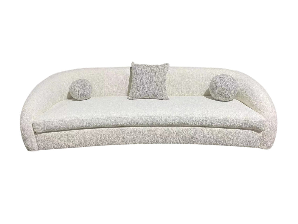 VIG Furniture Modrest - Joshua Modern 4-Seater Curved White and Taupe Fabric Sofa VGOD-ZW-22031-S