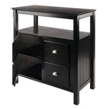 Winsome Wood Timber Buffet Cabinet, Sideboard, Black 20236-WINSOMEWOOD