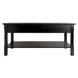 Winsome Wood Timber Coffee Table with Drawers, Black 20238-WINSOMEWOOD