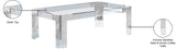 Casper Acrylic / Glass / Stainless Steel Contemporary  Coffee Table - 47" W x 29" D x 16.5" H