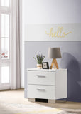 Felicity Contemporary 2-drawer Nightstand Glossy White