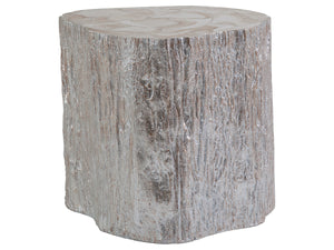 Signature Designs Trunk Segment Side Table - Silver Leaf