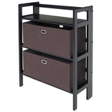 Winsome Wood Torino 3-Piece Storage Set, Folding Shelf & 2 Fabric Baskets 20382-WINSOMEWOOD 20382-WINSOMEWOOD