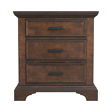 Elk Grove Country Rustic 3-drawer Nightstand Vintage Bourbon