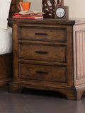 Elk Grove Country Rustic 3-drawer Nightstand Vintage Bourbon