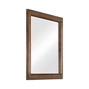 Elk Grove Rustic Rectangular Mirror in Vintage Bourbon Finish - Classic Wood Design for Any Space