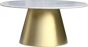 Sorrento Marble / Metal Contemporary  Coffee table - 36" W x 36" D x 16.5" H