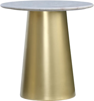 Sorrento Marble / Metal Contemporary  End Table - 20" W x 20" D x 20" H